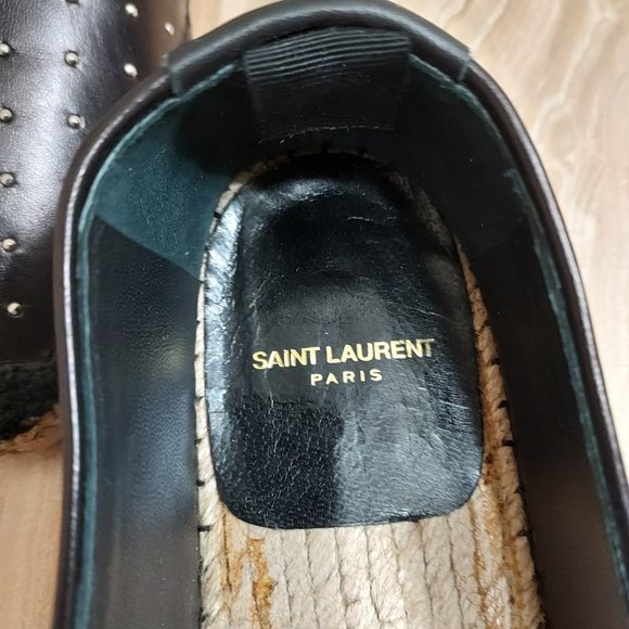 Saint Laurent Napa Studded Espadrille Flat - Picture 6 of 9